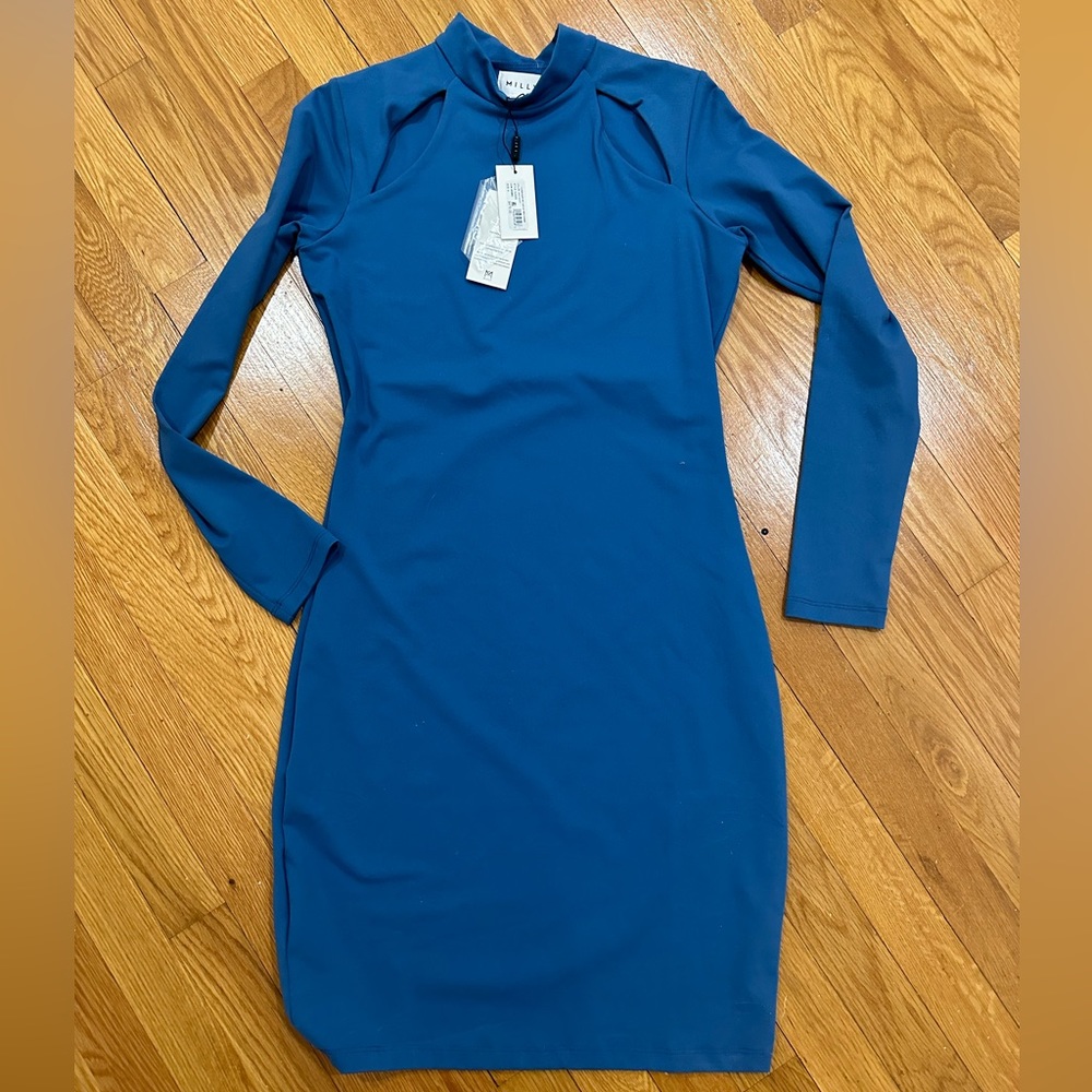 MILLY Bustier Turtle Neck Dress